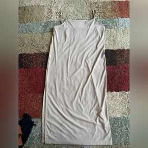 H&M Long Tan straight dress - okay condition